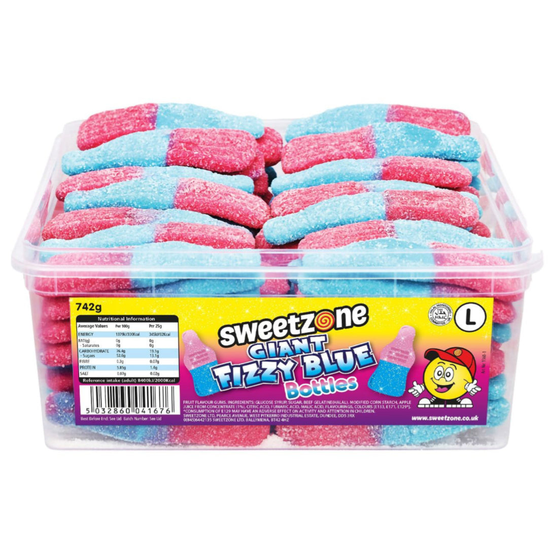 Sweetzone Giant Fizzy Blue Bottles